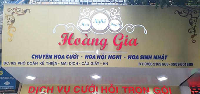 Mẫu biển quảng cáo shop hoa đẹp Top 1 Việt Nam