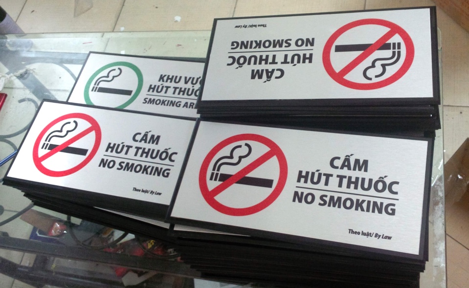 Làm Biển báo cấm hút thuốc (No Smoking) giá rẻ lấy ngay