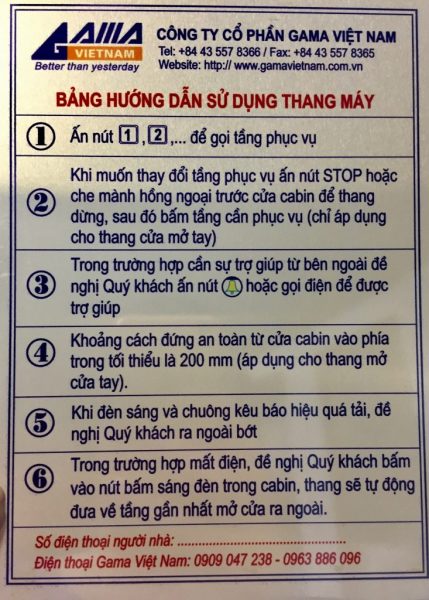 Làm biển thang máy giá rẻ uy tín tại Hà Nội - lắp đặt miễn phí